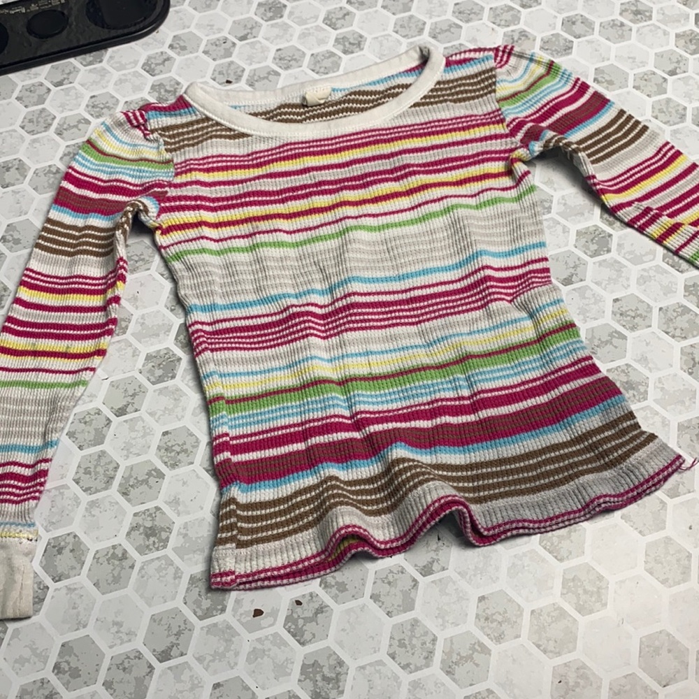 Old Navy XSmall Striped Long Sleeve Waffle Knit